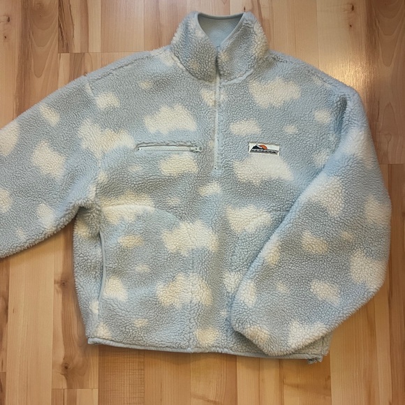 Madhappy Tops - Madhappy Blue and Cream Fleece Pullover